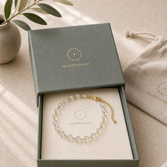Natural Moonstone 14K Gold Plated Healing Positive Bracelet featuring Moonstone