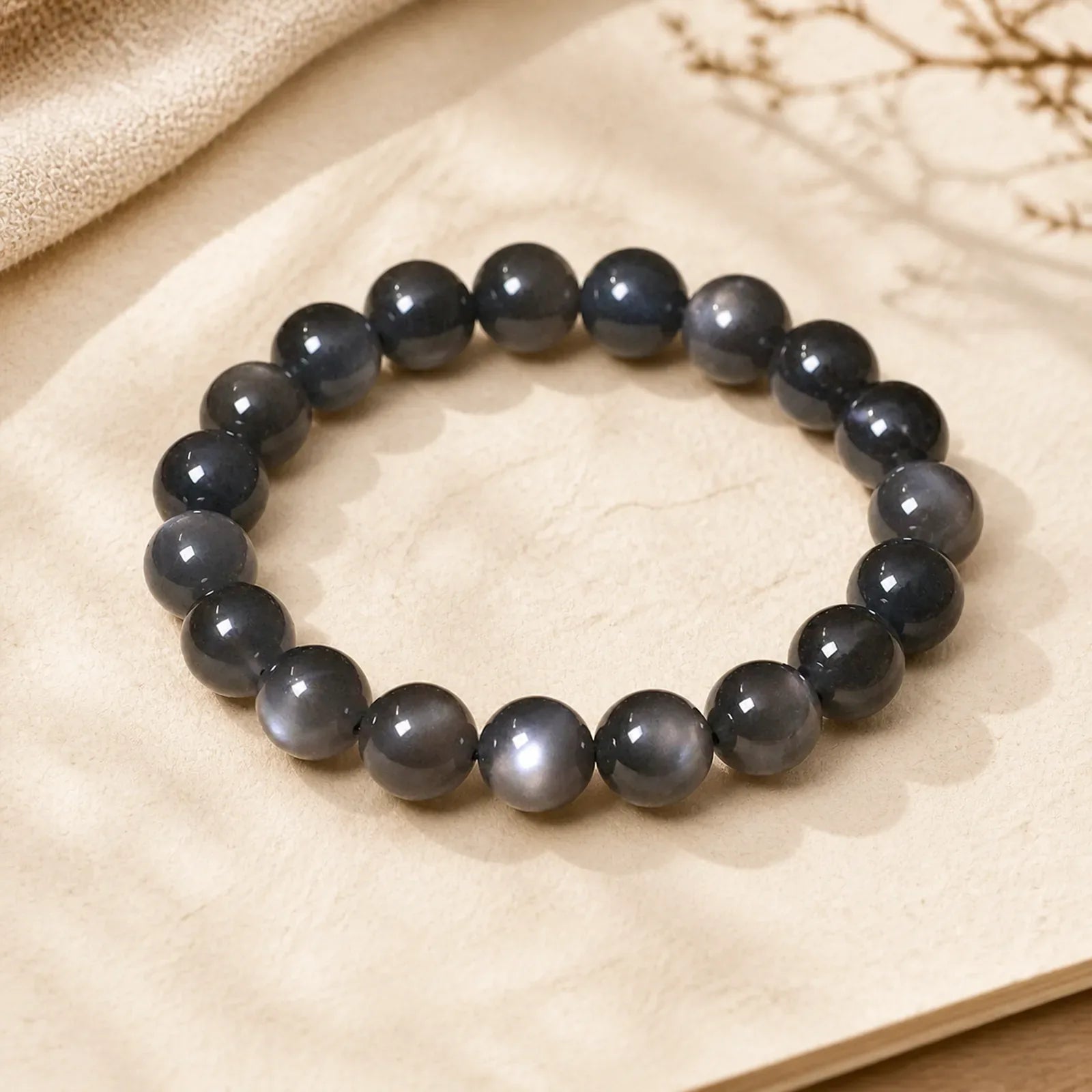 Natural Moonstone Positive Love Beads Bracelet featuring Moonstone