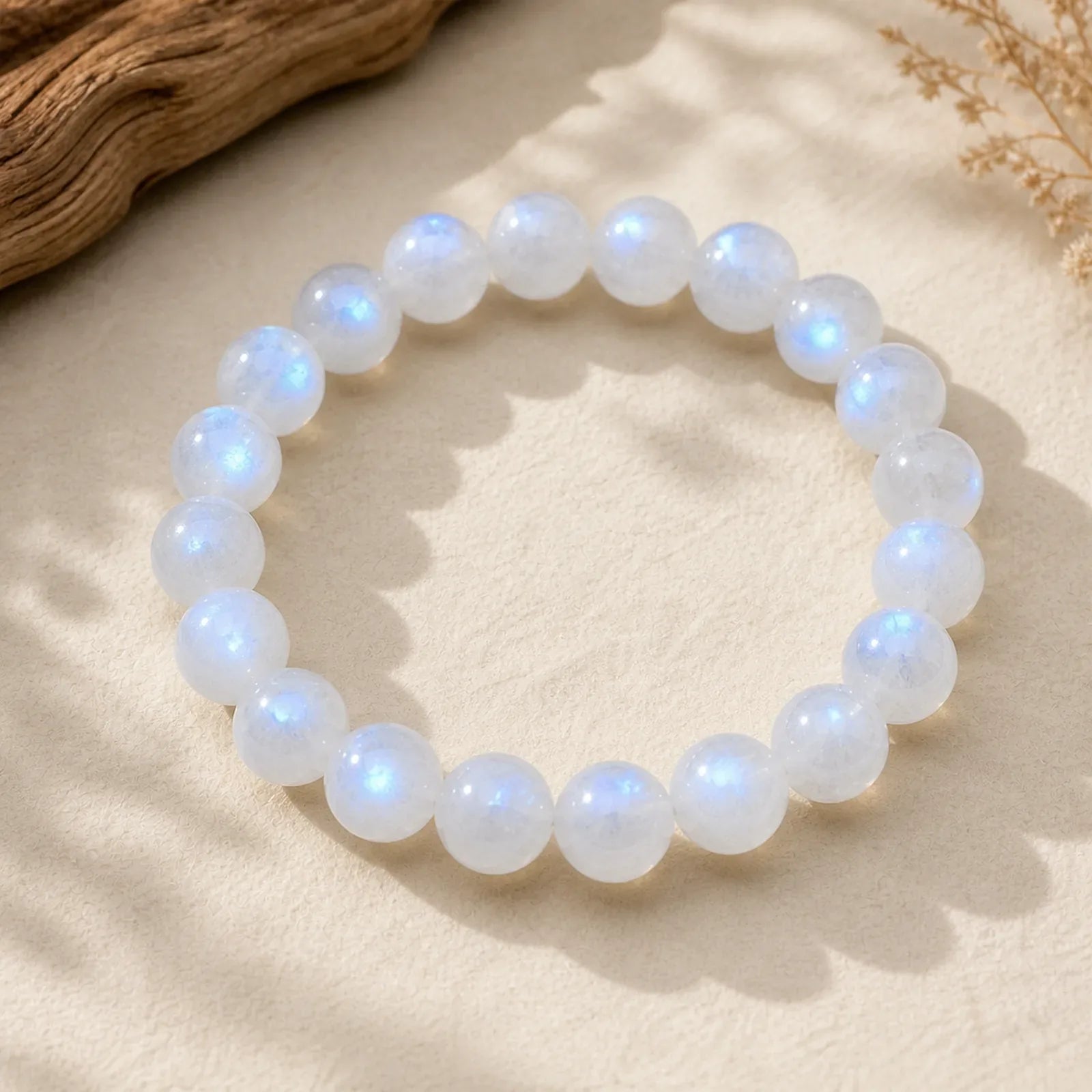 Natural Moonstone Prosperity Bracelet featuring Moonstone