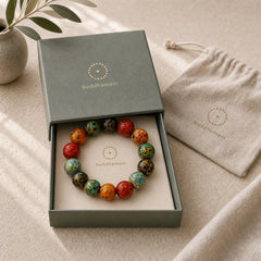 Natural Multicolored Lacquer Beads Calm Bracelet featuring