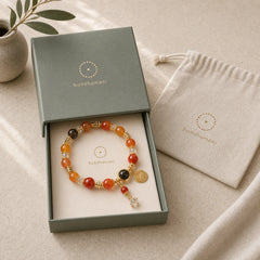 Natural Multicolored Rutilated Quartz Eight-pointed Star Flower Wealth Bracelet featuring Rutilated Quartz, Copper