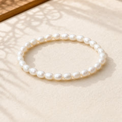 Natural Pearl Healing Beaded Bracelet featuring Pearl