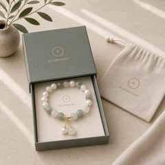 Natural Pearl Jade Healing Sincerity Bracelet featuring Pearl, Jade