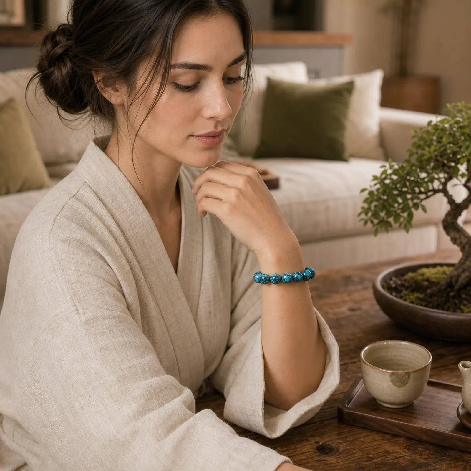 Natural Phoenix Stone Strength Courage Bracelet featuring Phoenix, Phoenix Stone