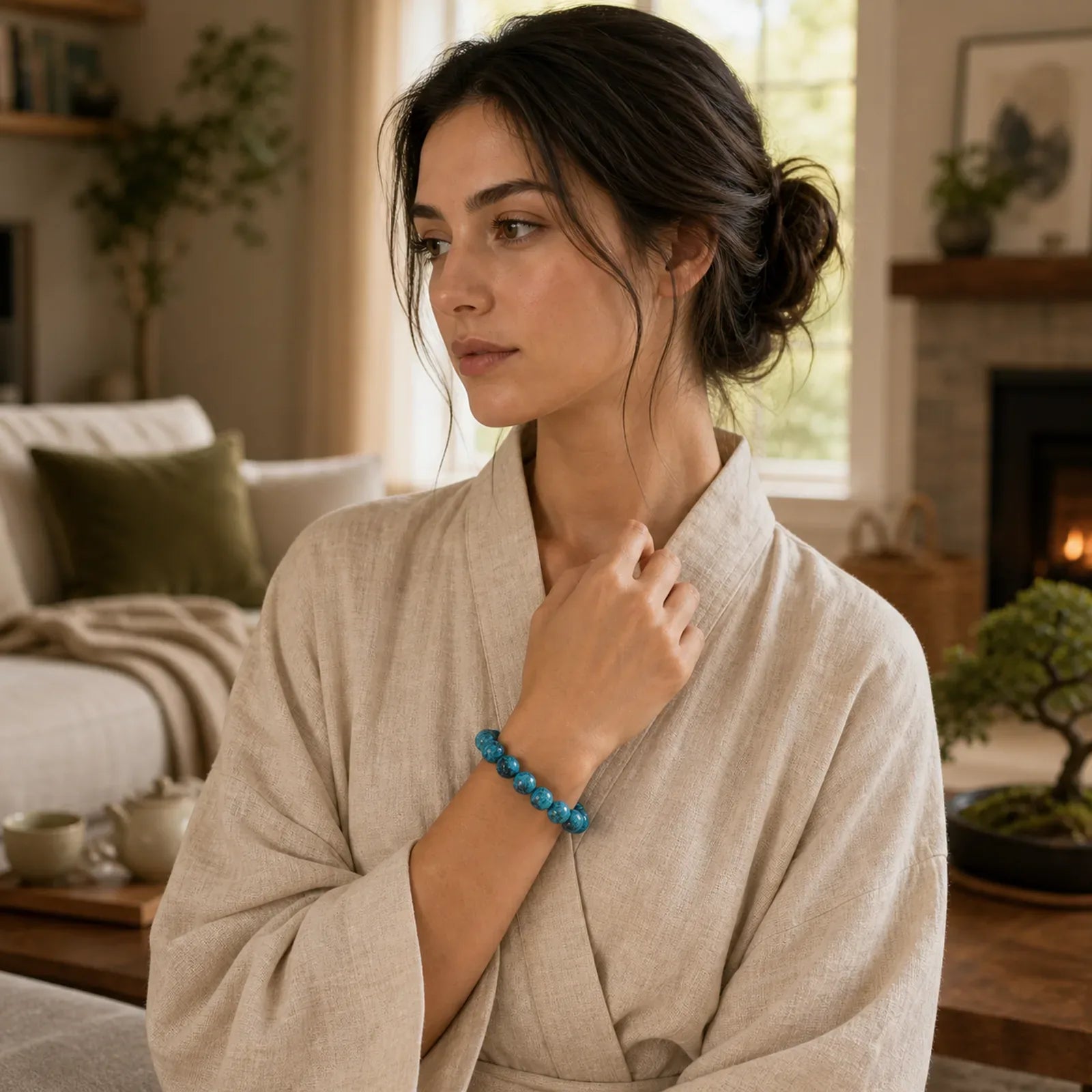 Natural Phoenix Stone Strength Courage Bracelet featuring Phoenix, Phoenix Stone