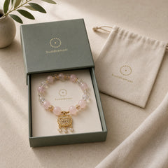 Natural Pink Crystal Soothing Protection Bracelet featuring Pink Crystal, Rose Quartz