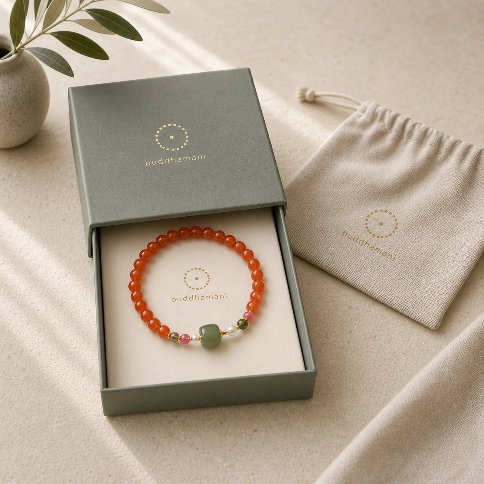 Natural Red Agate Hetian Jade Bead Confidence Calm Bracelet featuring Red Agate, Jade, Pearl