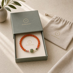 Natural Red Agate Hetian Jade Bead Confidence Calm Bracelet featuring Red Agate, Jade, Pearl