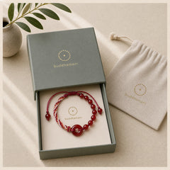 Natural Red Agate Peace Buckle Logical Thinking Red Rope Bracelet featuring Red Agate, Peace Buckle, Copper