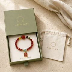 Natural Red Agate Peace Talisman Fu Character Dragon Tail Confidence Charm Bracelet featuring Red Agate, Fu Character, Dragon