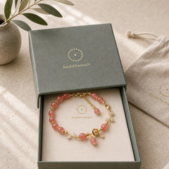 Natural Red Agate Rose Confidence Calm Chain Bracelet featuring Red Agate, Copper