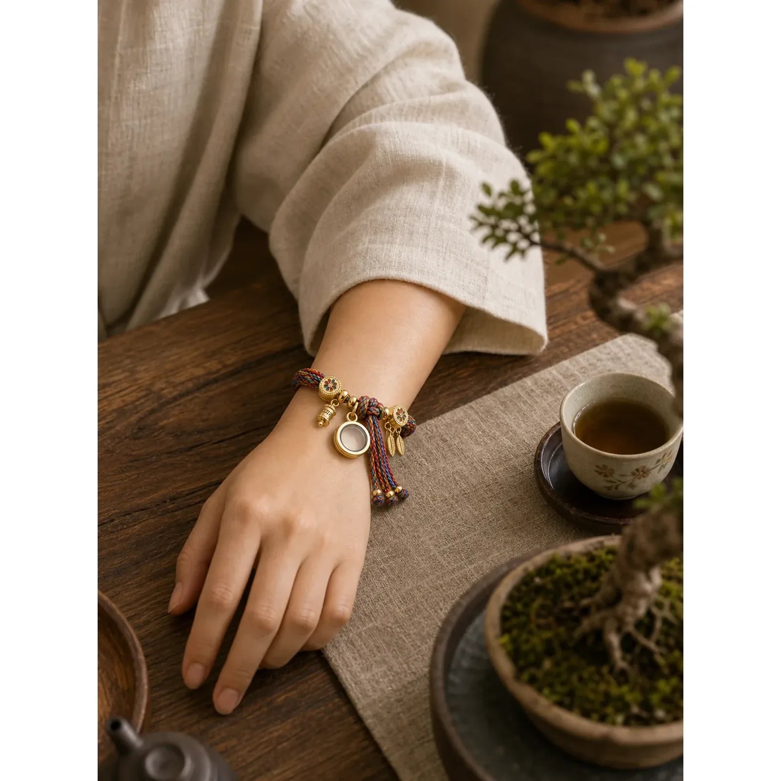 Natural Red Tiger Eye Green Tiger Eye Beads Weight Balance Bracelet featuring Red Tiger Eye, Tiger Eye, Green Tiger Eye
