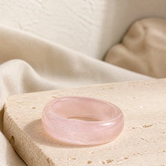 Natural Rose Quartz Loving Energy Healing Ring featuring Rose Quartz
