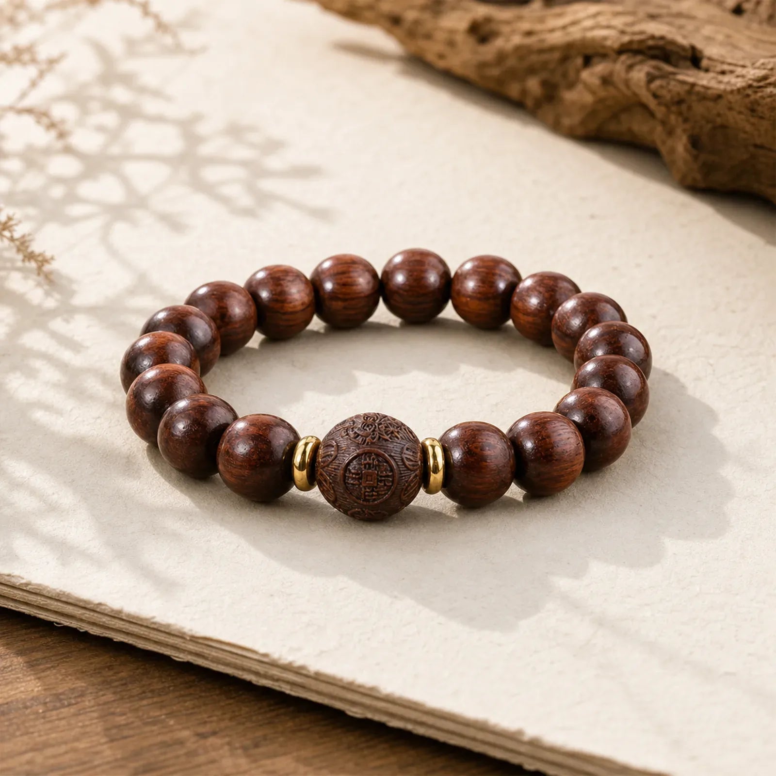 Natural Rosewood Compassion Bracelet featuring Rosewood