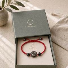 Natural Silver Sheen Obsidian Gold Sheen Obsidian Cute Cat Paw Claw Protection Rope Bracelet featuring Silver, Silver Sheen Obsidian, Obsidian