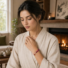 Natural Strawberry Quartz Pixiu Love Bracelet featuring Strawberry Quartz, Pixiu, Tiger Eye