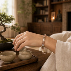 Natural Super Seven Crystal Irregular Small Pieces Positive Bracelet featuring Super Seven Crystal, Amethyst, Smoky Quartz