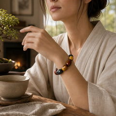 Natural Tiger Eye Healing Protection Bracelet featuring Tiger Eye
