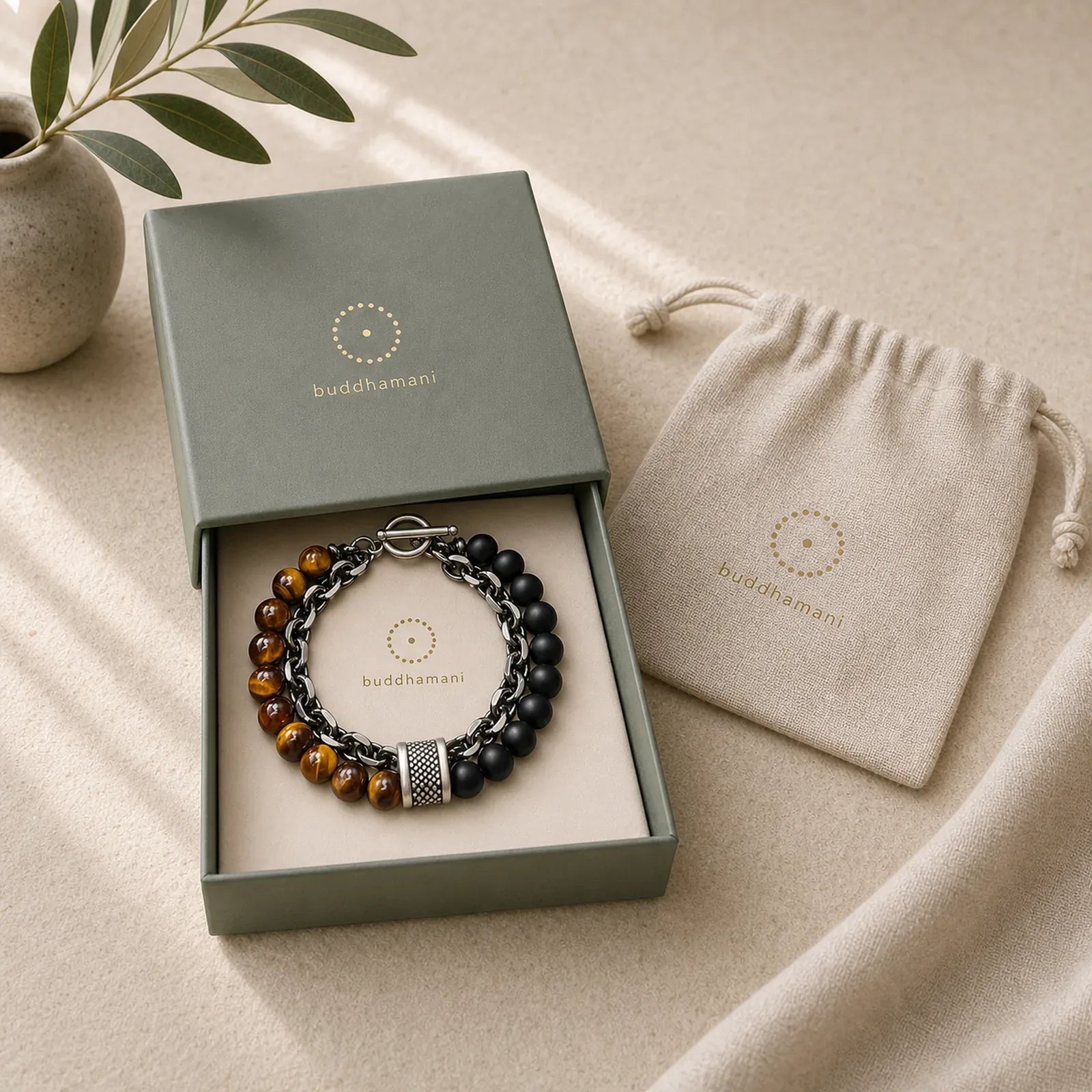 Natural Tiger Eye Lazurite Lapis Lazuli Protection Bracelet featuring Tiger Eye, Lapis Lazuli (Lazurite), Malachite