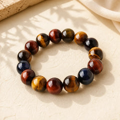 Natural Tiger Eye Positive Protection Bracelet featuring Tiger Eye