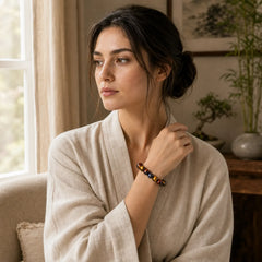 Natural Tiger Eye Positive Protection Bracelet featuring Tiger Eye