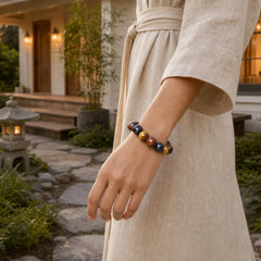 Natural Tiger Eye Positive Protection Bracelet featuring Tiger Eye