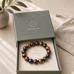 Natural Tiger Eye Positive Protection Bracelet featuring Tiger Eye