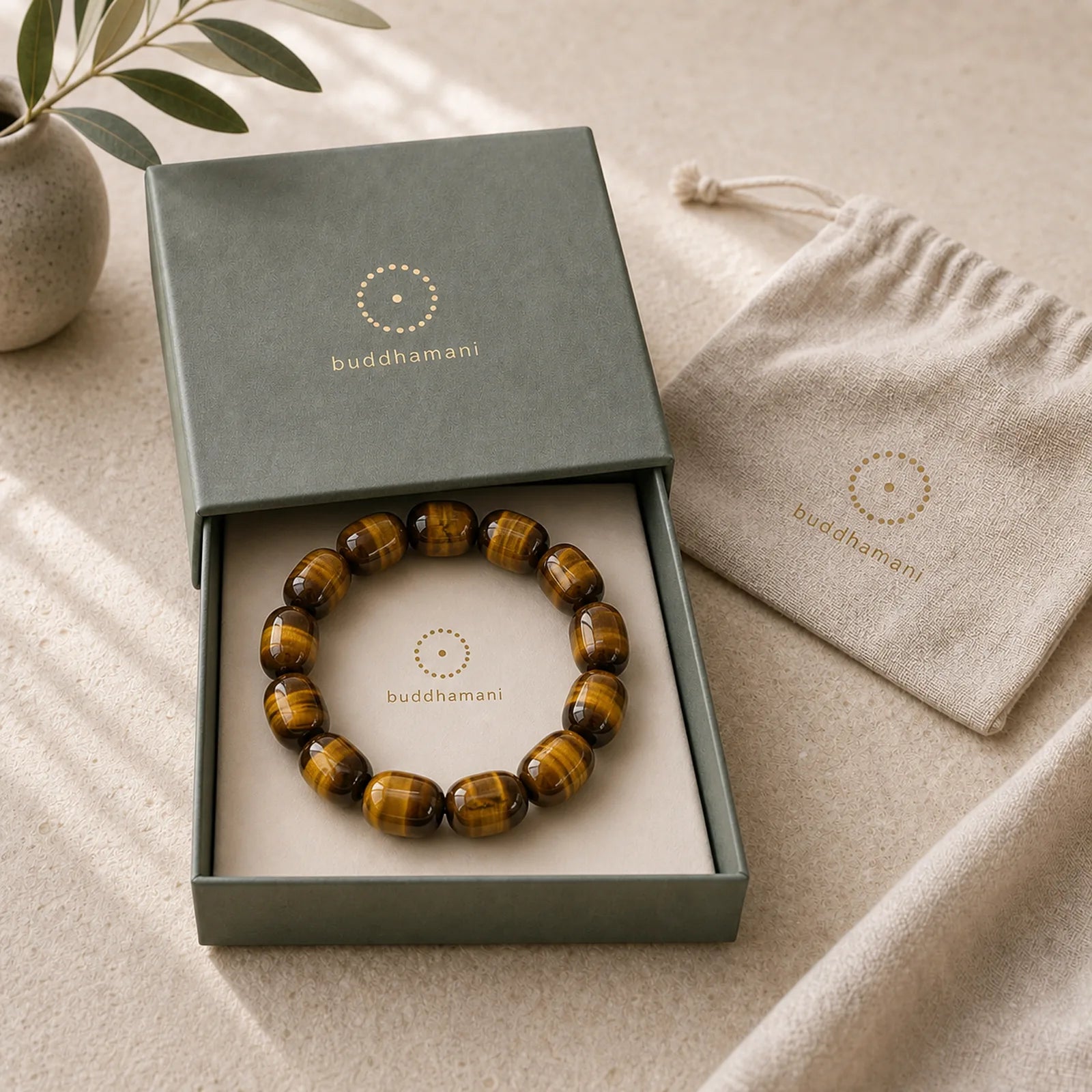 Natural Tiger Eye Stone Integrity Willpower Bracelet featuring Tiger Eye