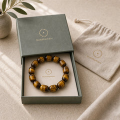 Natural Tiger Eye Stone Integrity Willpower Bracelet featuring Tiger Eye