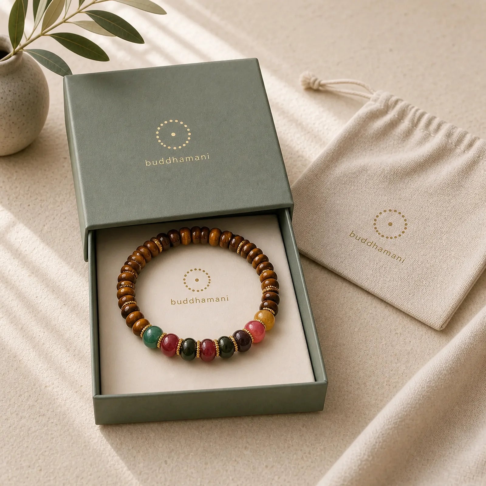 Natural Tiger Eye Tourmaline Strength Bracelet featuring Tiger Eye, Tourmaline