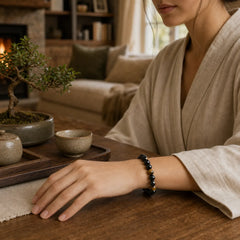 Natural Tiger's Eye Obsidian Hematite Positive Powerful Bracelet featuring Tiger Eye, Hematite, Black Obsidian