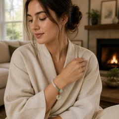 Natural White Agate Hetian Jade Peace Buckle Auspicious Clouds Positive Bracelet Bangle featuring White Agate, Jade, Peace Buckle