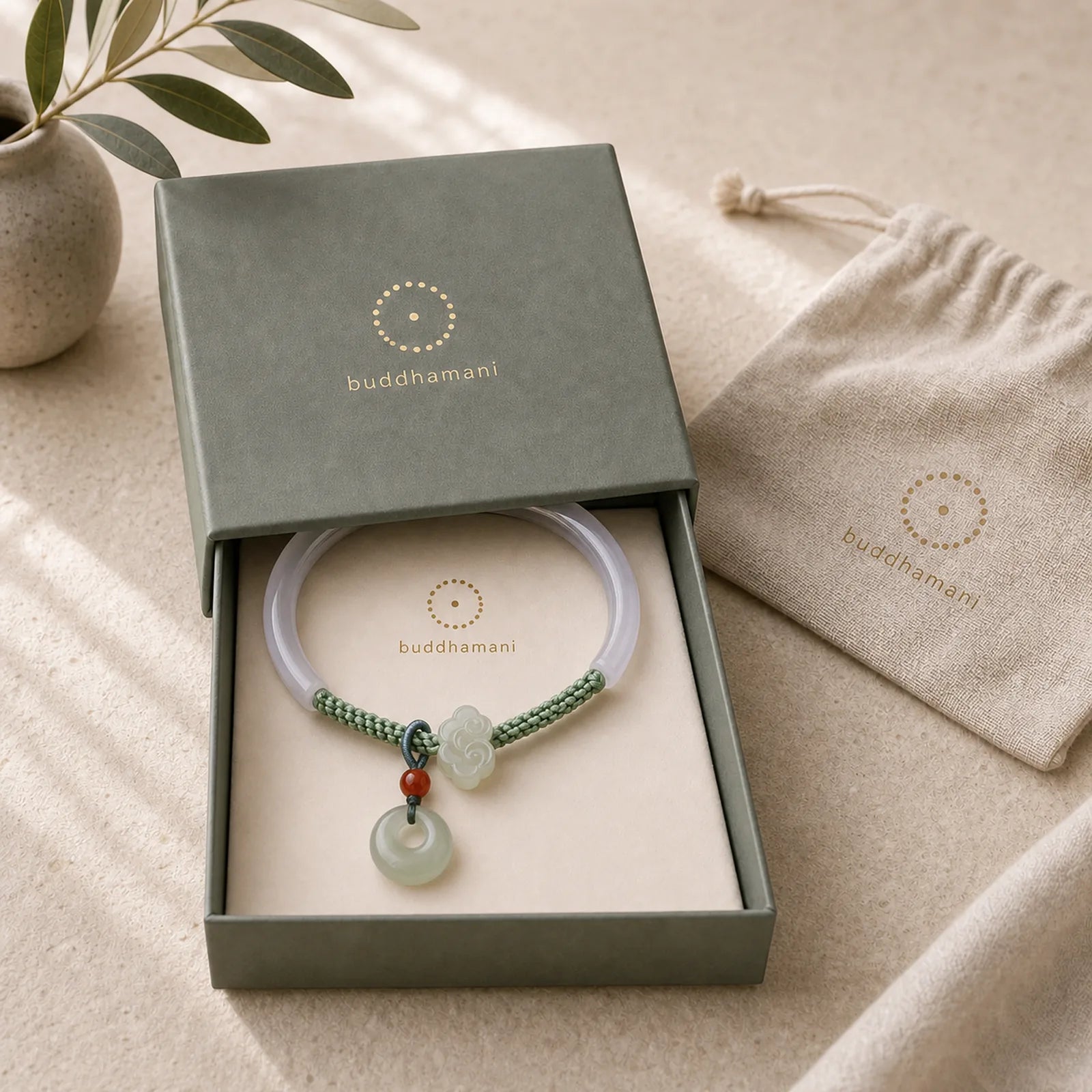 Natural White Agate Hetian Jade Peace Buckle Auspicious Clouds Positive Bracelet Bangle featuring White Agate, Jade, Peace Buckle