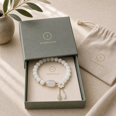 Natural White Jade Luck Bracelet featuring White Jade, Jade