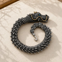 Nordic Dragon Handmade Amulet Luck Protection Chain Bracelet featuring Dragon, Dragon Symbol, The Phoenix