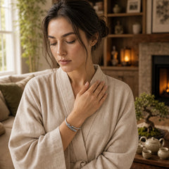 Om Mani Padme Hum Engraved Peace Cuff Bracelet Bangle featuring Om Mani Padme Hum, Om, Six True Words (Om Mani Padme Hum)