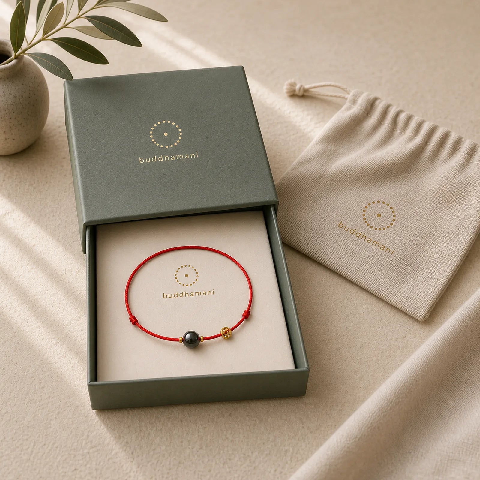 Peace Buckle Copper Coins Jade Red String Connection Bracelet Anklet featuring Peace Buckle, Copper, Jade