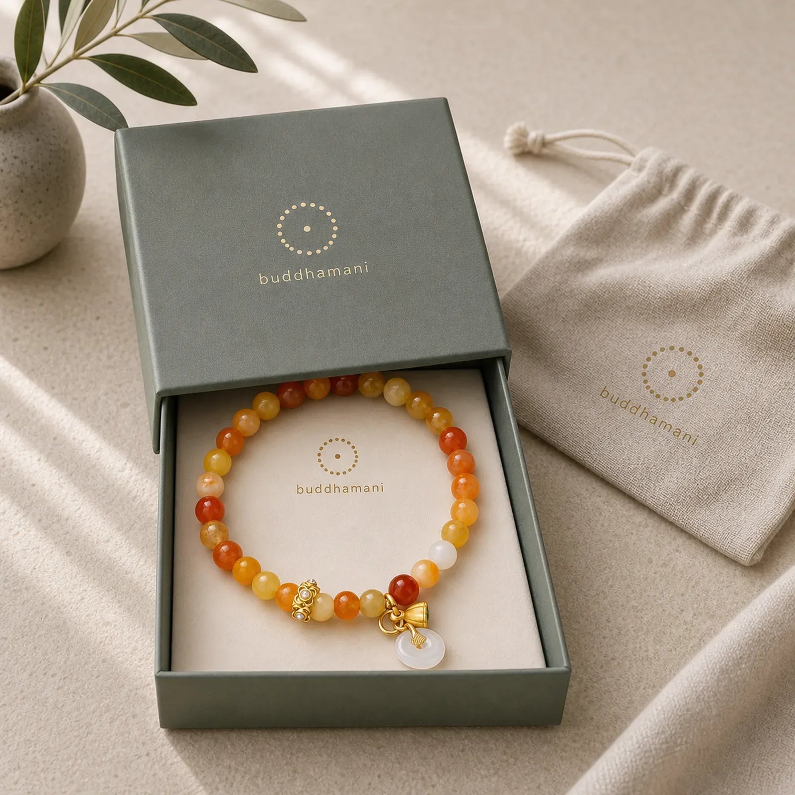 Peace Buckle Golden Silk Jade Ward Off Evil Spirits Bracelet featuring Peace Buckle, Golden Silk Jade, Copper