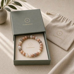 Peach Moonstone Healing Bracelet featuring Peach Moonstone, Moonstone