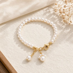 Pearl Cat Paw Healing Chain Bracelet featuring Pearl