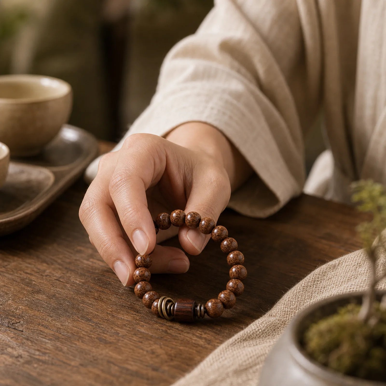 Phoebe Zhennan Wood Spirituality Bracelet featuring Phoebe Zhennan Wood, Ebony Wood, Ebony