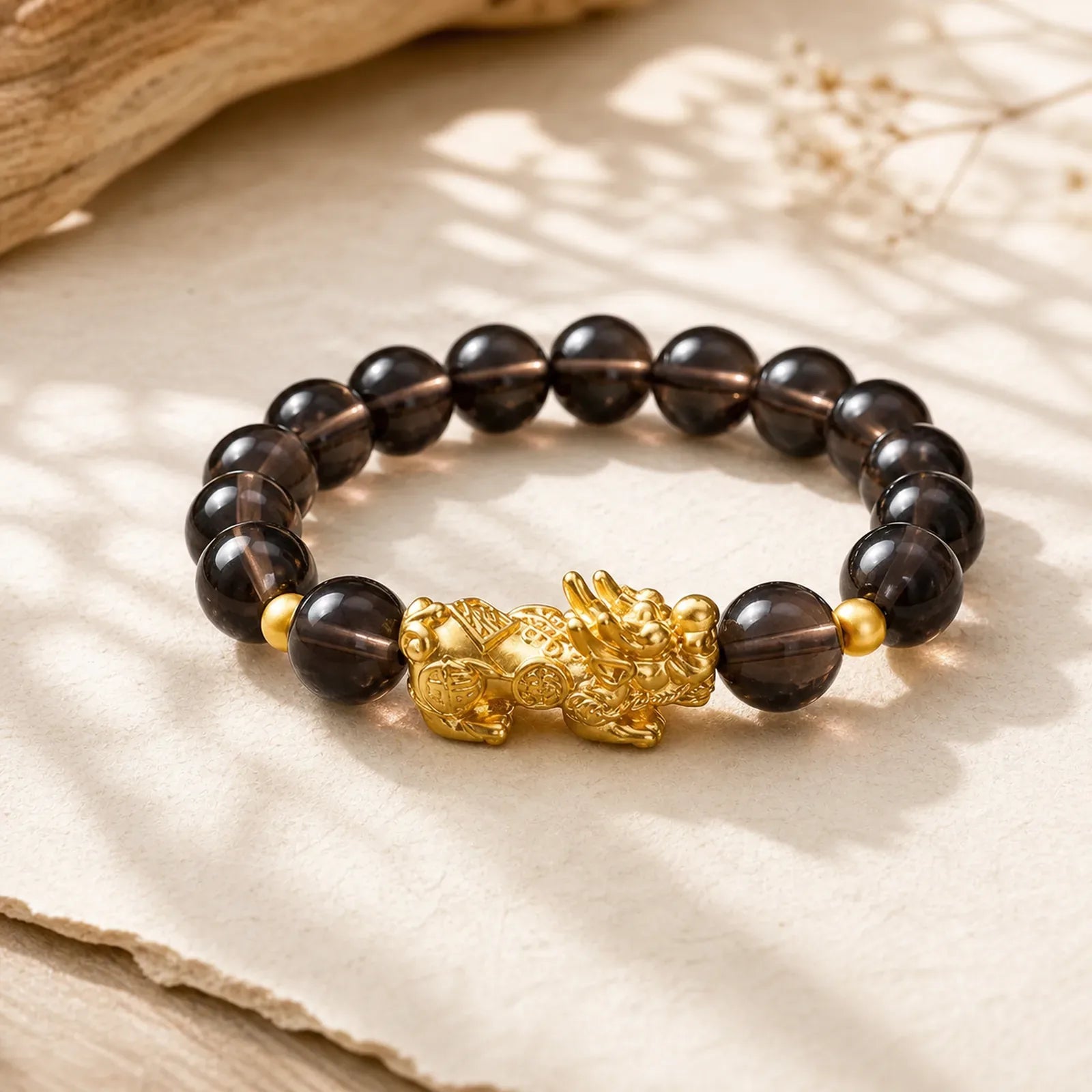 PiXiu Ice Obsidian Auspicioisness Bracelet featuring Pixiu, Ice Obsidian, Obsidian