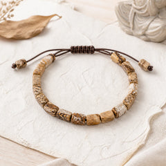 Picture Jasper Irregular Blocks Balance Bracelet featuring Picture Jasper