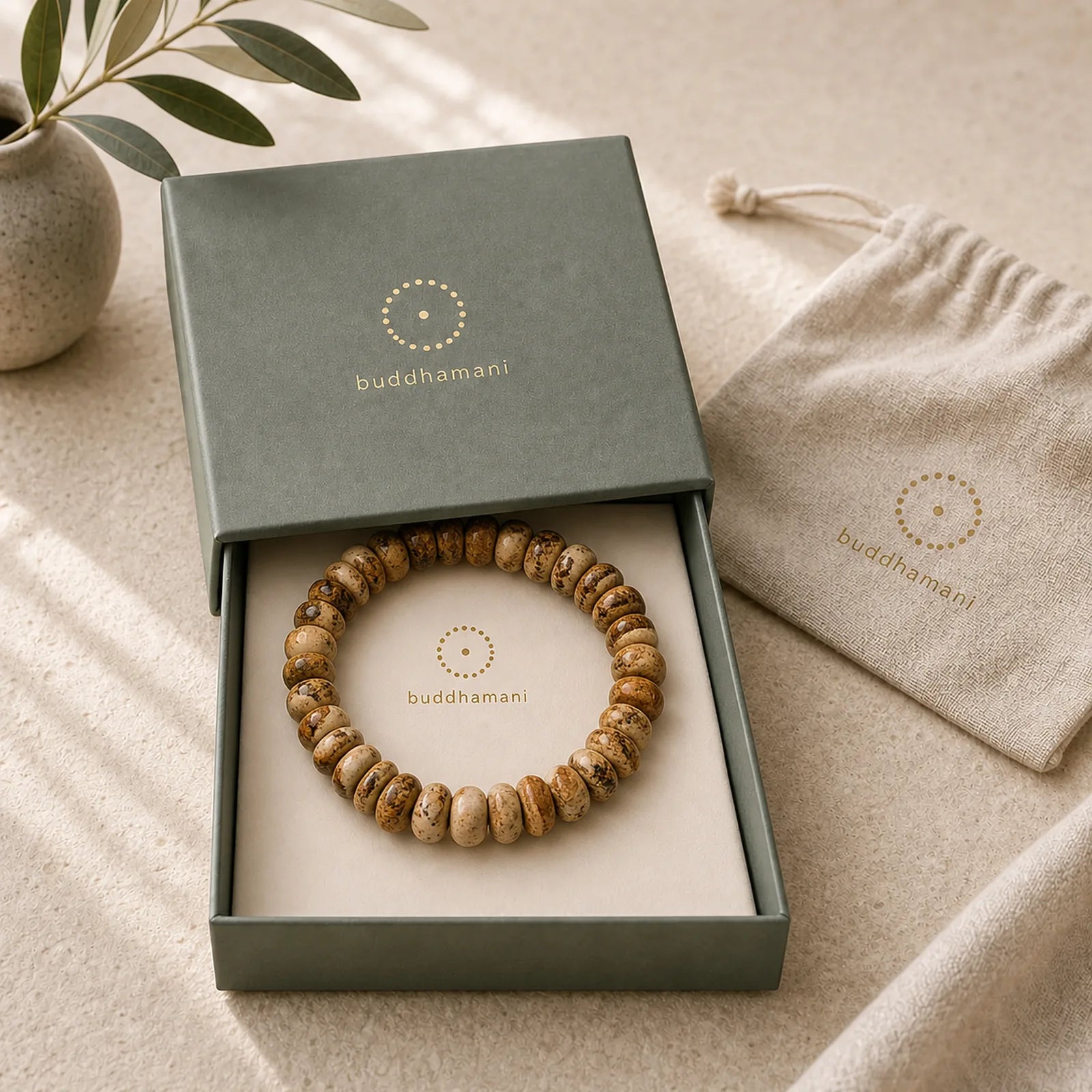 Picture Jasper Irregular Blocks Balance Bracelet featuring Picture Jasper