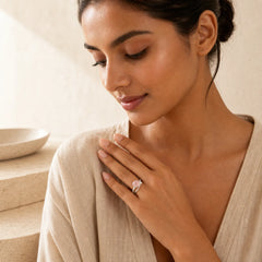 Pink Crystal Soothing Rotation Ring featuring Pink Crystal, Copper, Rose Quartz