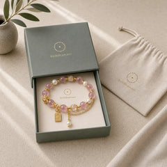 Pink Natural Candy Agate Pearl Healing Bracelet featuring Candy Agate, Pearl, Copper