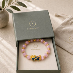 Pixiu Cat Eye Lucky Bracelet featuring Pixiu, Cat's Eye / Chrysoberyl