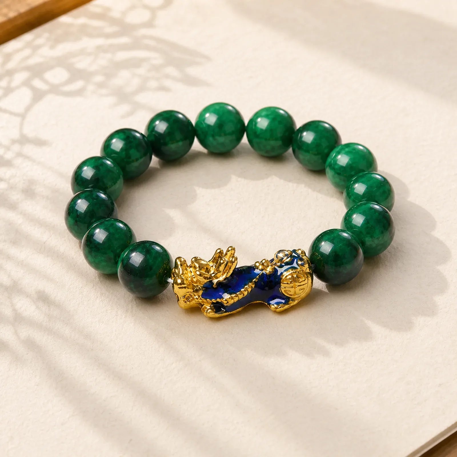 Pixiu Jade Abundance Protection Bracelet featuring Pixiu, Jade