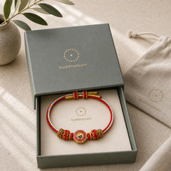Protection Colorful String Bagua Chinese Coin Hand-Woven Tibetan Braided Bracelet featuring Bagua, Red String, Copper