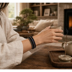 Protection & Negative Energy Shield Bracelet Set featuring Hematite, Black Tourmaline (Schorl), Tourmaline
